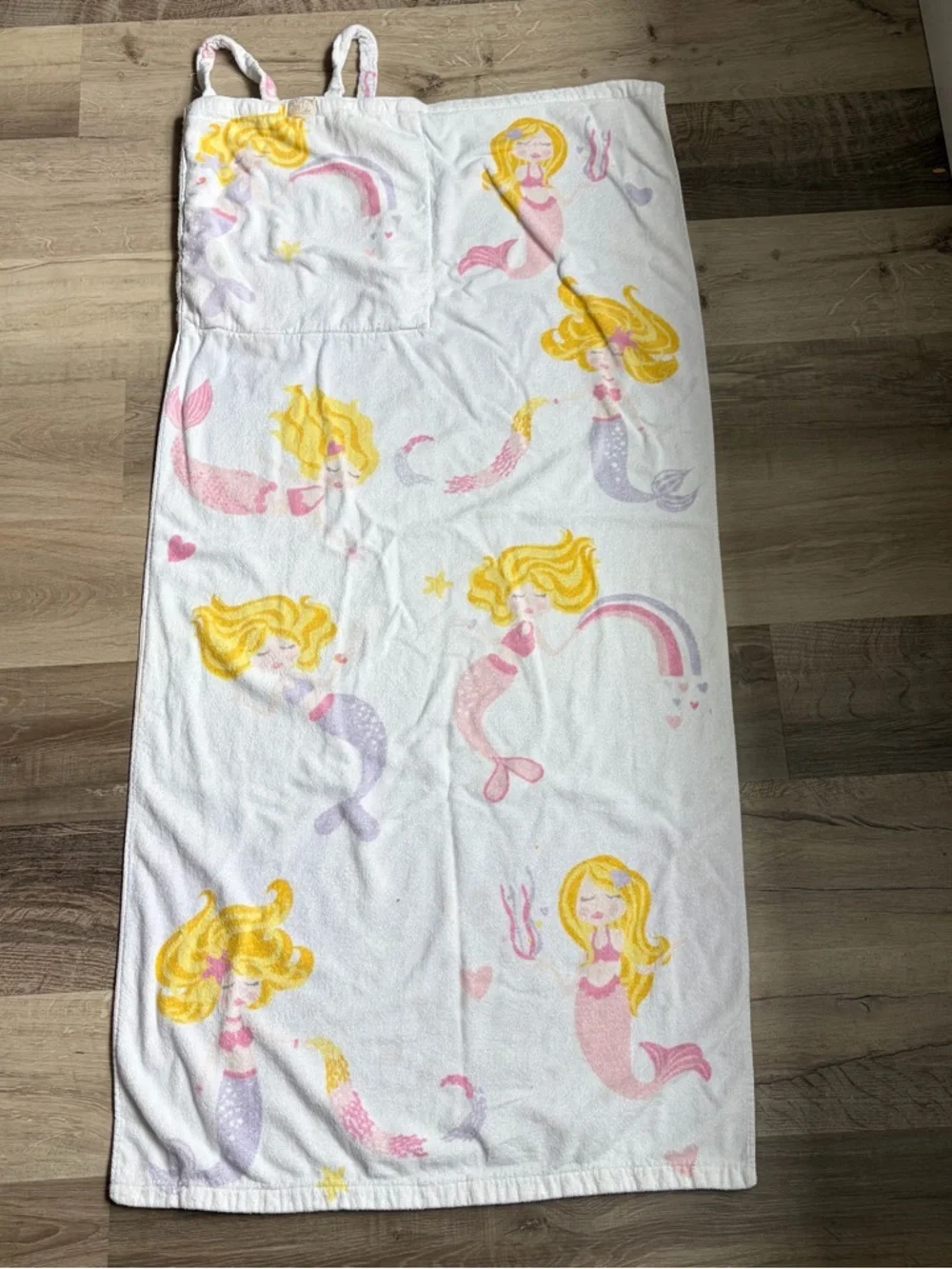 Mermaid Print Kids Beach Towel & Bag